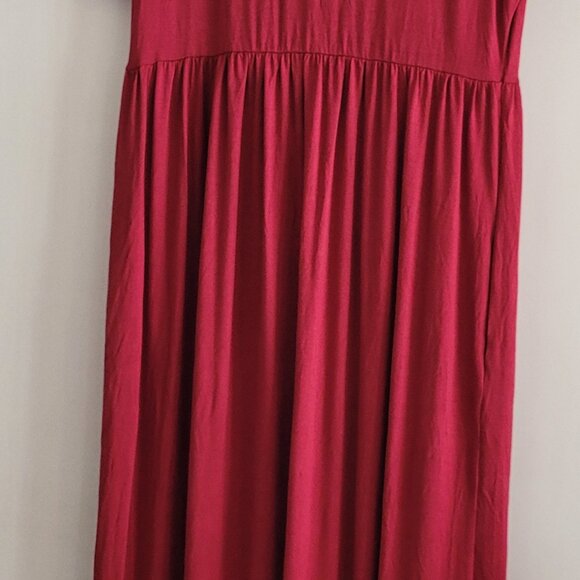 Grecerelle burgundy short sleeve  maxi dress - Picture 4 of 6